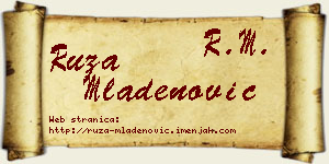 Ruža Mladenović vizit kartica